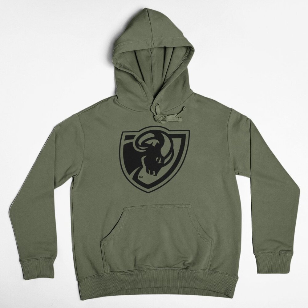 NEW VCU Rams Shield Pullover Fleece Hoodie MILITARY ARMY GREEN